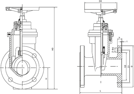 Z45X,RVHX软密封暗杆弹性座封闸阀(图1) Z45X,RVHX软密封暗杆弹性座封闸阀(图1)